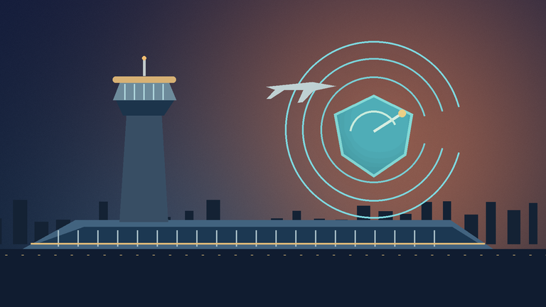 Symbolic editorial illustration representing the topic of Deadly Attack on Saudi Airport Exposes Air-Defense Failures — Could the U.S. Become More Involved?; not a documentary photograph.