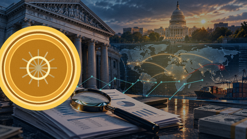 Symbolic editorial image illustrating the report: crypto firm paid $6.3 million to a company co-owned by former white house adviser story; not a photograph of the actual event.